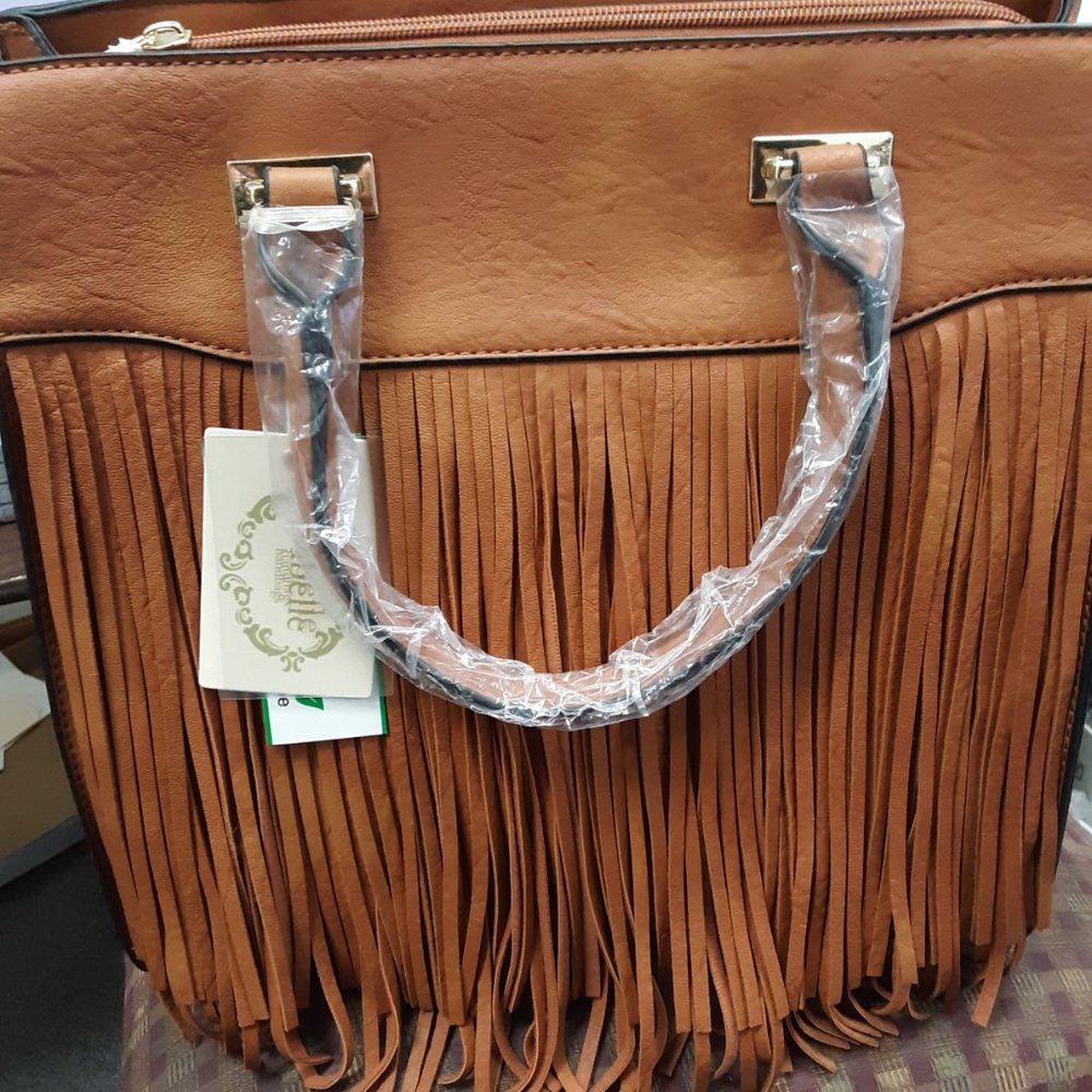 Isabelle Brown Pebble Vegan Leather Satchel